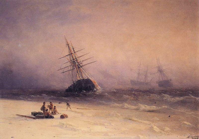 Ivan Aivazovsky Shipwreck on the Black Sea oil painting image